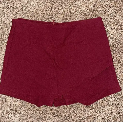 Blue Blush Maroon Skort