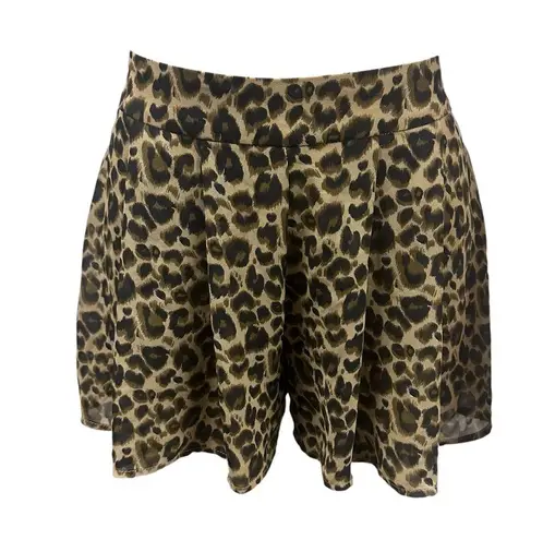Miss Avenue Set Leopard Animal Print High Waist Skort Short and Halter Top Small