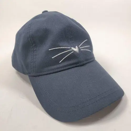 J.Crew Navy with Silver Cat Whisker Embroidery Dad Hat Baseball Cap