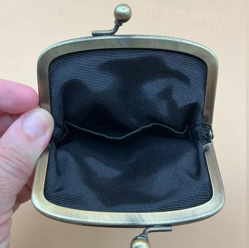 A Very Cute Rare AYANOKOJI Kyoto Japan clutch Kisslock Coin PURSE Pouch Green