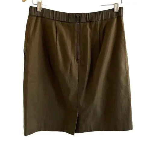 Maeve Anthropologie Olive Black Lace Pencil Skirt