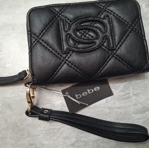 Bebe  Black Quilted Wristlet - Image 1