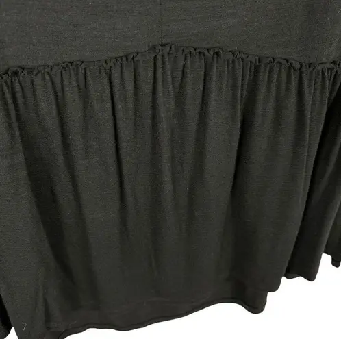 Ava James  Black V-Neck Sleeveless Lightweight Pleated Knit Blouse Plus Size 2X