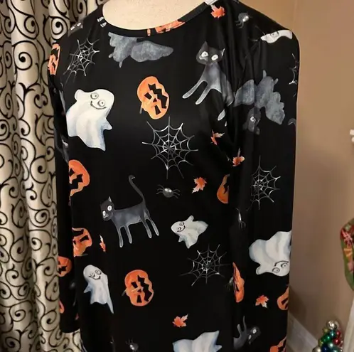 None Halloween pumpkin ghost cat medium dress