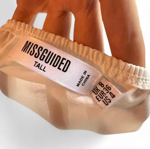 Missguided White Cowl Neck Spaghetti Strap Bodysuit - TALL