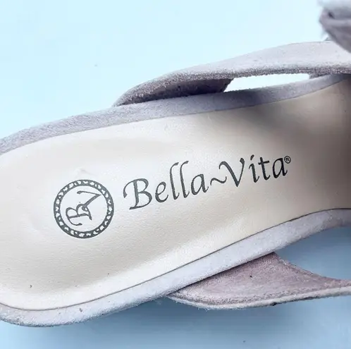 Bella Vita Pink Leather Upper Ankle Straps Open Toe Chunky Heel Sandals, Size 7