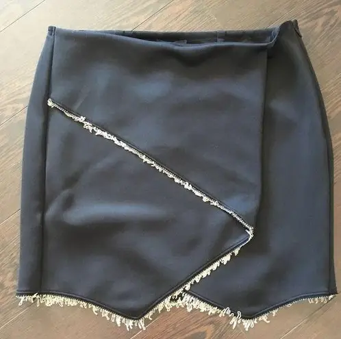 New Black Statement Skirt with chains adorned Size L