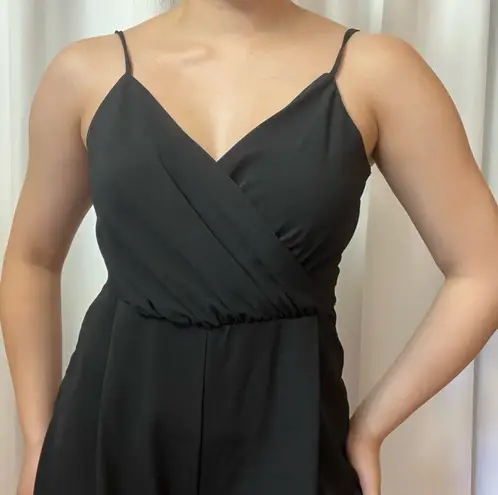 NWOT Solid Black Surplice V