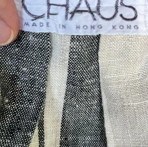 Chaus Vintage Plaid Midi Skirt Red, Black And Cream Pleated Size 28 Waist Red