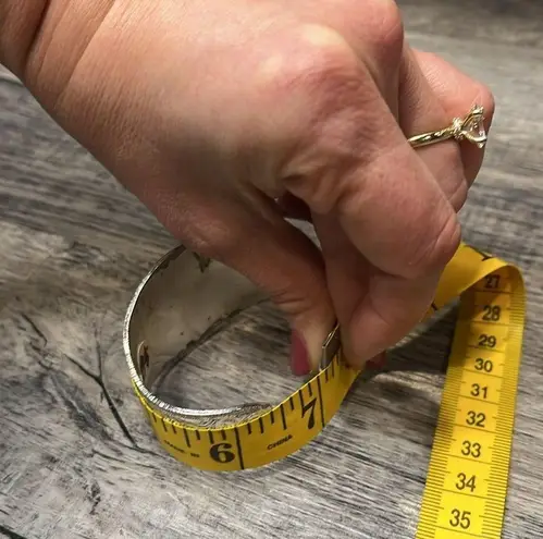 Vintage silver cuff with gold longhorn Silver