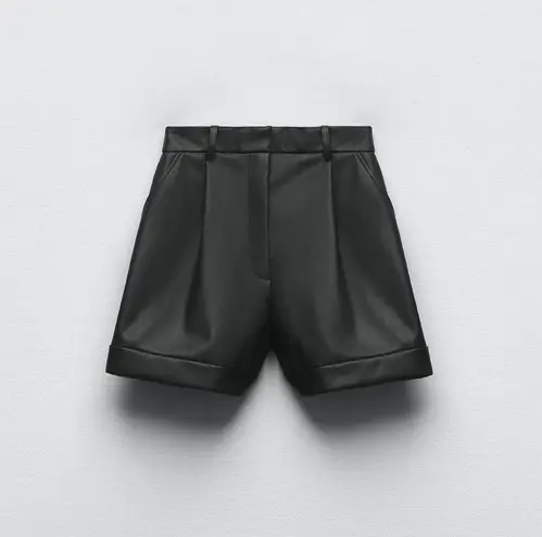 ZARA Faux Leather Shorts