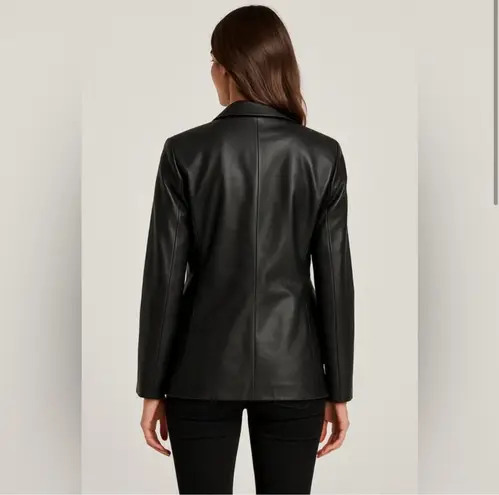 Rebecca Minkoff Black Lambskin Leather Blazer/Size Small