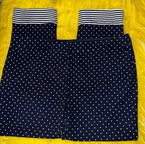 Boden USA Boden Size 18L Navy Polka Dotted Ankle Length Pants