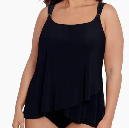 Miracle Suit. Plus Size Razzle Dazzle Underwire Tankini Top.