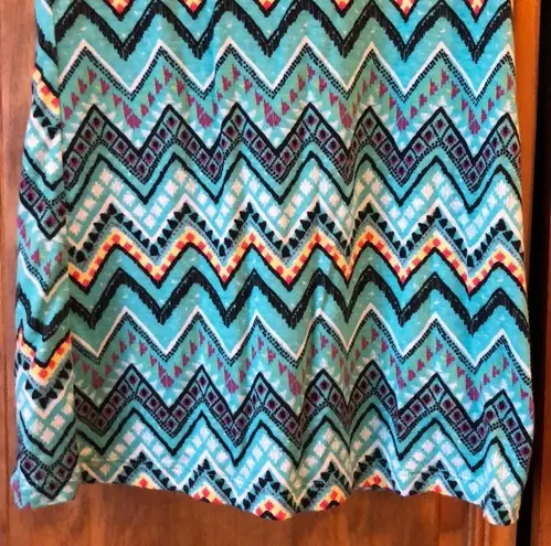 BKE Teal Chevron Tank Top Small