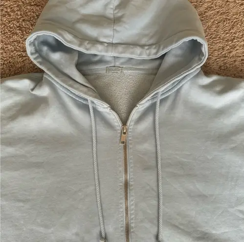 Brandy Melville Blue Christy Zip Up Oversized