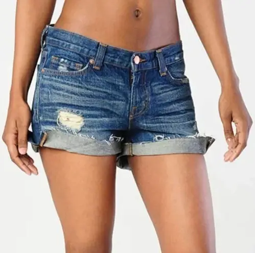 J Brand  Shorts 31 Womens Cutoff Mako Distressed Dark Wash Denim