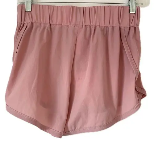 Halara NEW  High Waisted Dolphin Hem Casual Shorts 2" Pink Women’s Size Small S