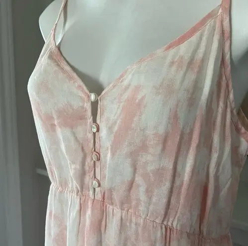 Rails Midi Dress Delilah Tie Dye Linen Blend Peach Pink Size XL New w/Tag