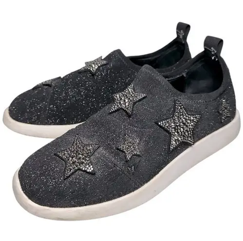 Giuseppe Zanotti 39.5 9 Black Natalie Star Glitter Embellished Slip On Sneakers