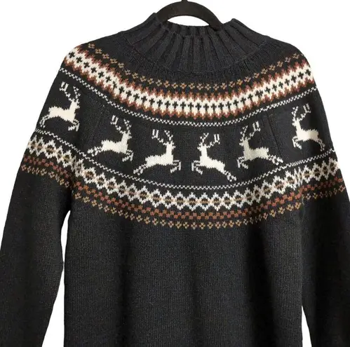 Barbour Kingsbury Knitted Sweater Dress Black Shift Long Sleeve Turtleneck 6 New