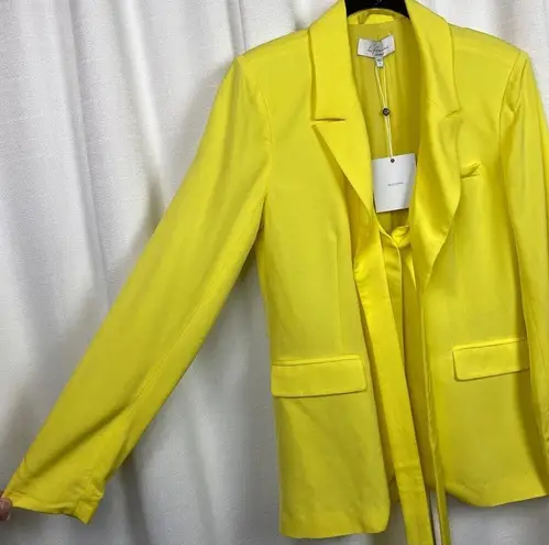 L'Academie Revolve L’academie Yellow Tie Waist The Maggy Blazer Sz.S NWT