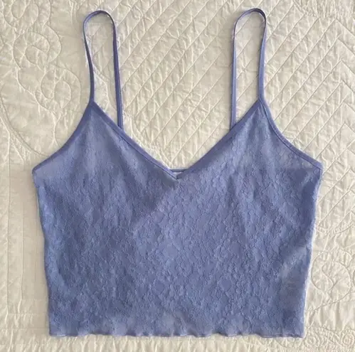 Aritzia Wilfred Sargasso Crop Lace Top Cami Women’s Large Blue