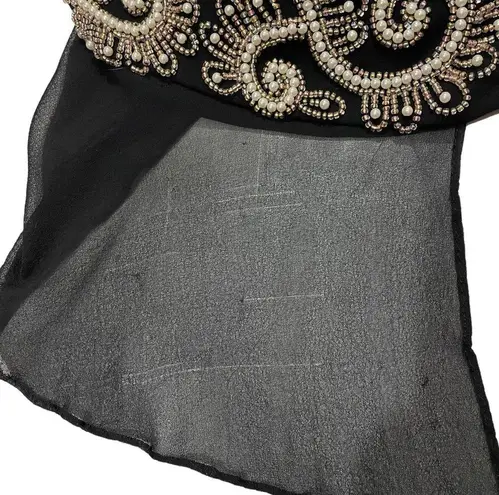 Night Way Collections Embellished Cami Top - Black - Large