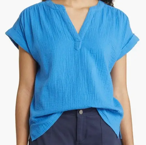 Tommy Bahama Blue Coral Isle Gauze Top Size Small