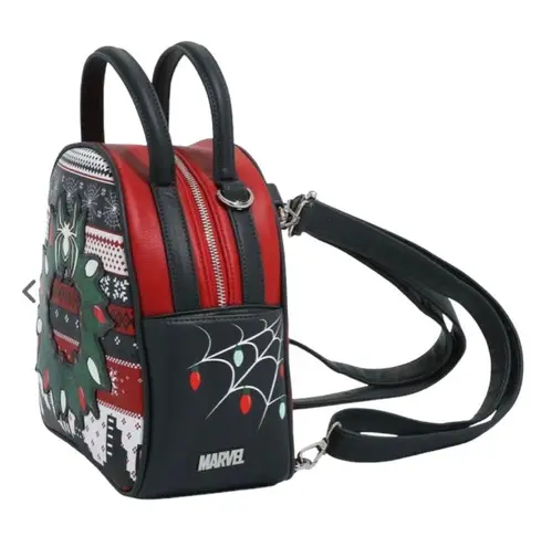 Marvel Spider-Man Glow-n-Dark Christmas Sweater Mini Backpack NWT
