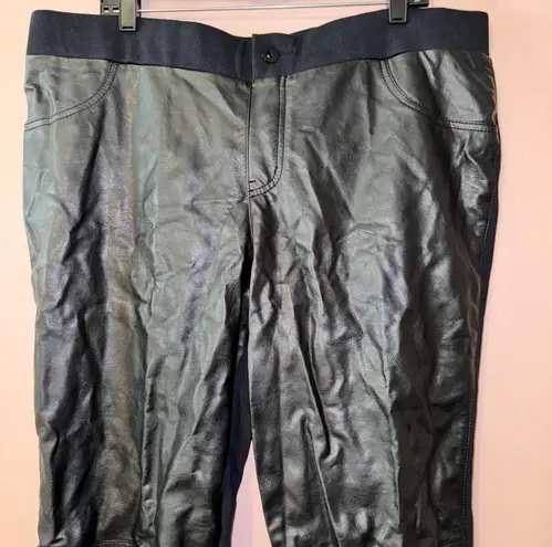 Lane Bryant Faux Leather Stretchy Pull On Pants Size 20 NWT!