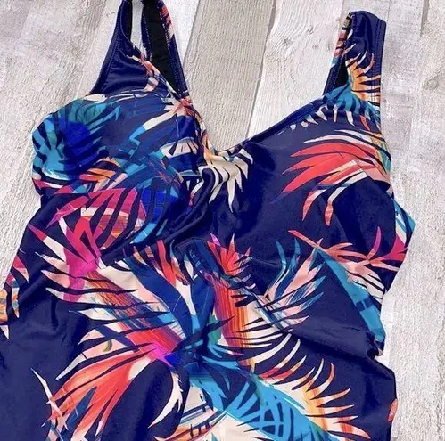 Swimsuits for All plus size 18 swimsuit tropical floral print