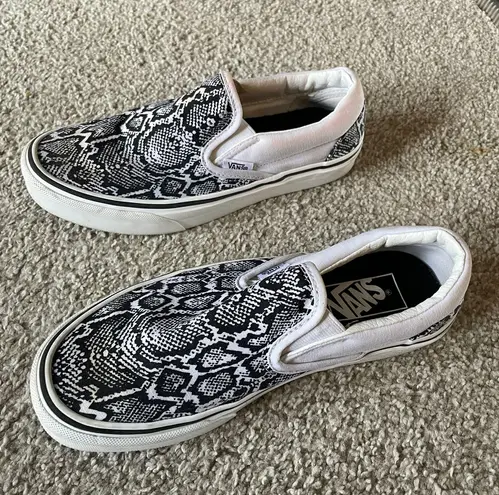 Vans Snakeskin Slip On Shoes