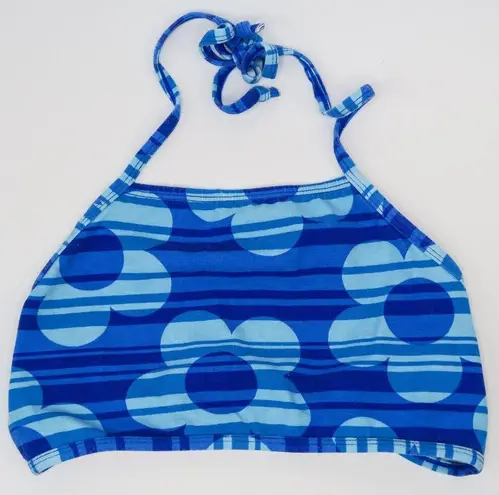 Vintage 90s Sand N Sun Blue Retro Flower Bikini Swimsuit Size M