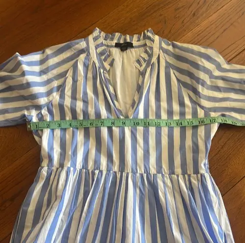 J.Crew Tiered Popover Dress Stripped Cotton Poplin S Size | XXS Does run a bit b