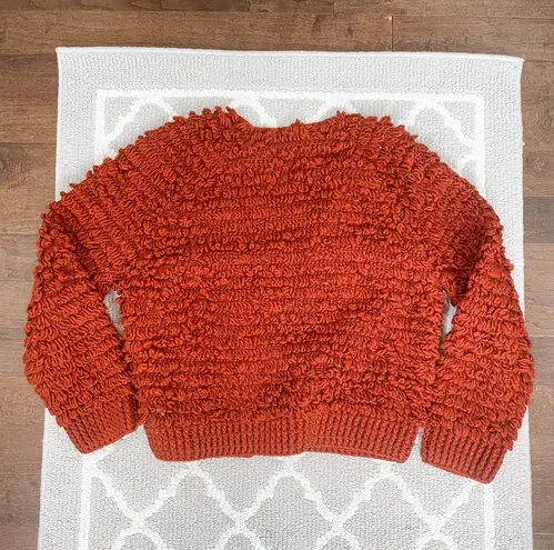 Universal Threads Universal Thread Pumkin burnt orange fluffy knit chunky cardigan sweater 