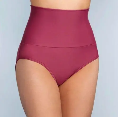 [DM Fashion] Maroon Banded Midrise Swim Bottoms