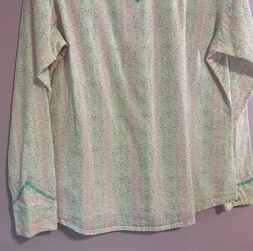 Wrangler  Blouse Colorful Western Pearl Snap Boho Cotton Medium