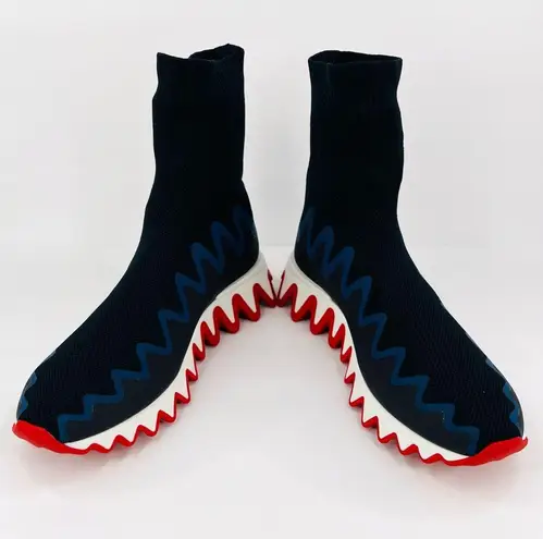 Christian Louboutin  Sharky Sock Flat Naive Maille Shark Teeth Sneakers EU 38.5