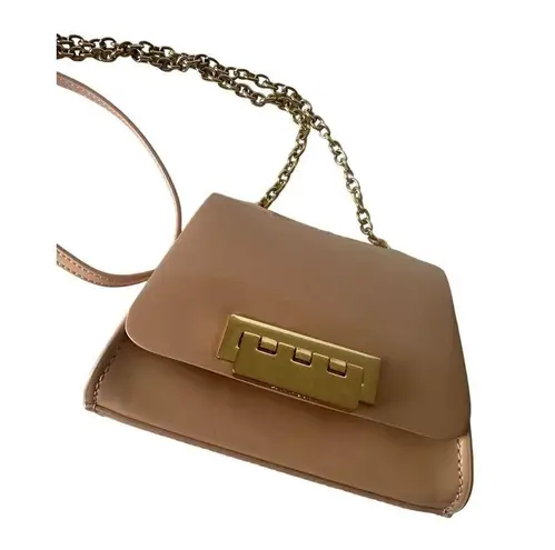 Zac Posen ZAC  Nude Patent Chain Crossbody Bag