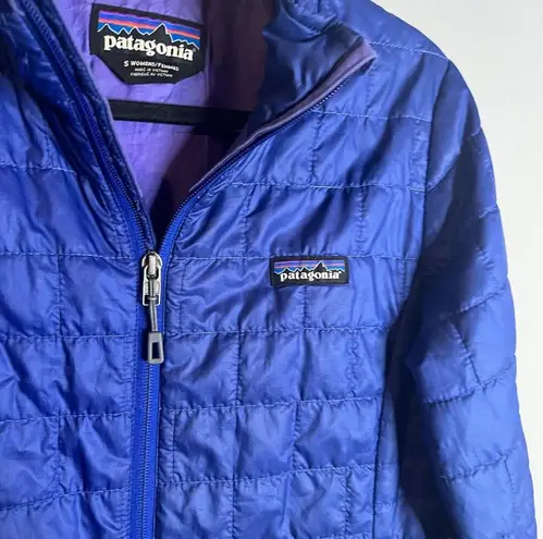 Patagonia blue Nano Puff down jacket