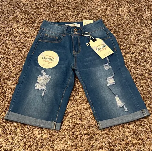 California vintage Medium Blue Wash Bermuda Shorts