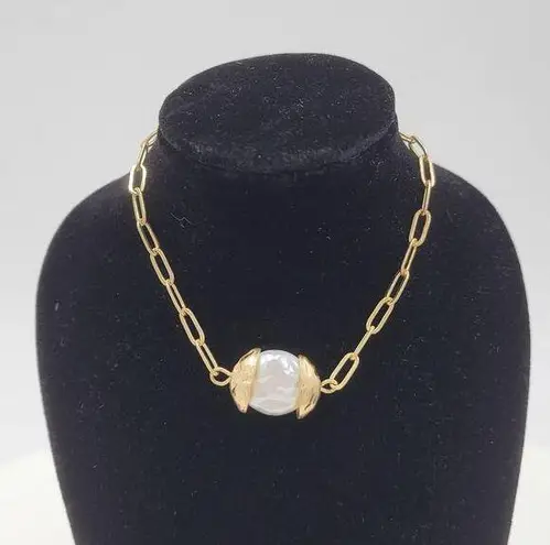 Mother of Pearl Women's Bracelet Gold Adjustable Paperclip Chain Fashion Jewelry