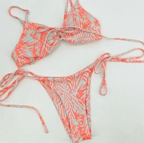 One One Maggie Ariel Bikini Palmeris Blue Orange