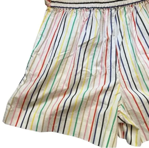 J.Crew  Striped tie-waist short stretch cotton poplin Size 0 New w/ Tag MSRP $60