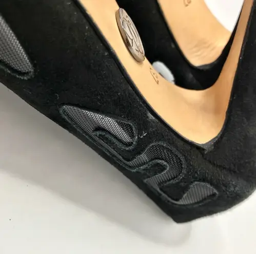 Olcay Gulsen 🎯Black Platform Mesh Heels Pumps 37