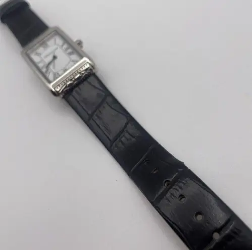 Coldwater Creek Working Watch Black Band / Silver Tone MSRP $59 Croc N Scroll