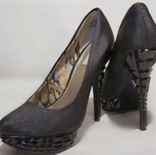 Rachel Roy Black Textured High Heel