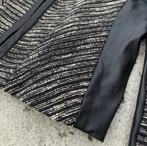 Athena Marie Brand Black & White Faux Leather Jacket Large