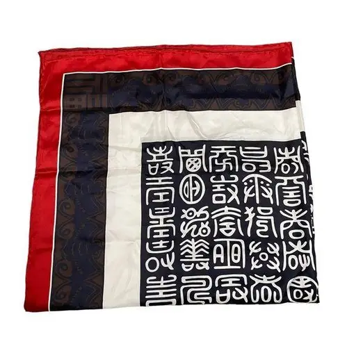 Silk Printed Symbol Scarf